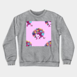 floral afro Crewneck Sweatshirt